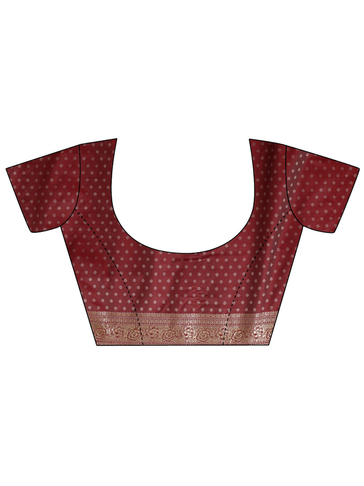 Libas Mauve Banarasi Silk Blend Saree