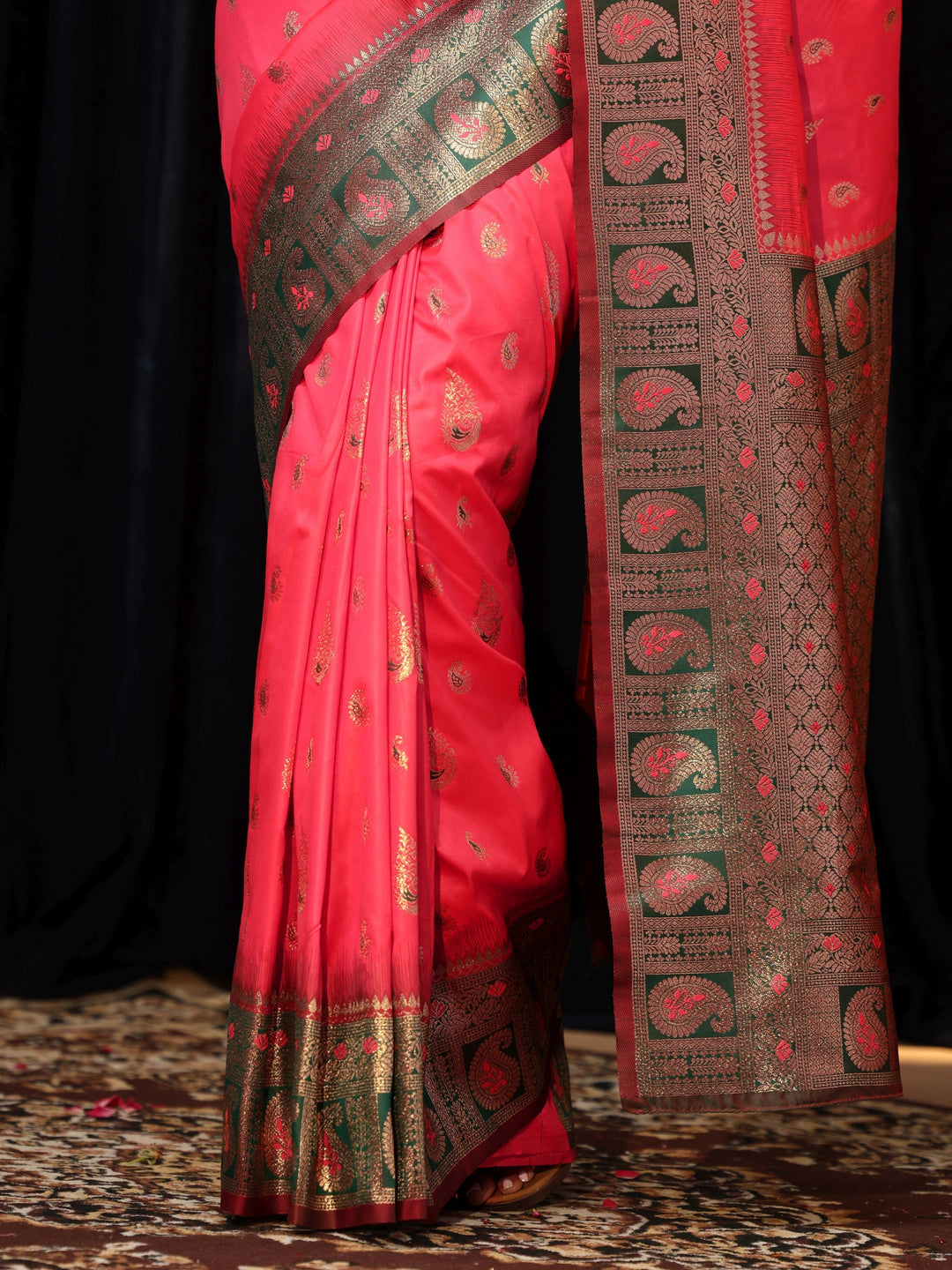 Libas Coral Banarasi Silk Blend Saree