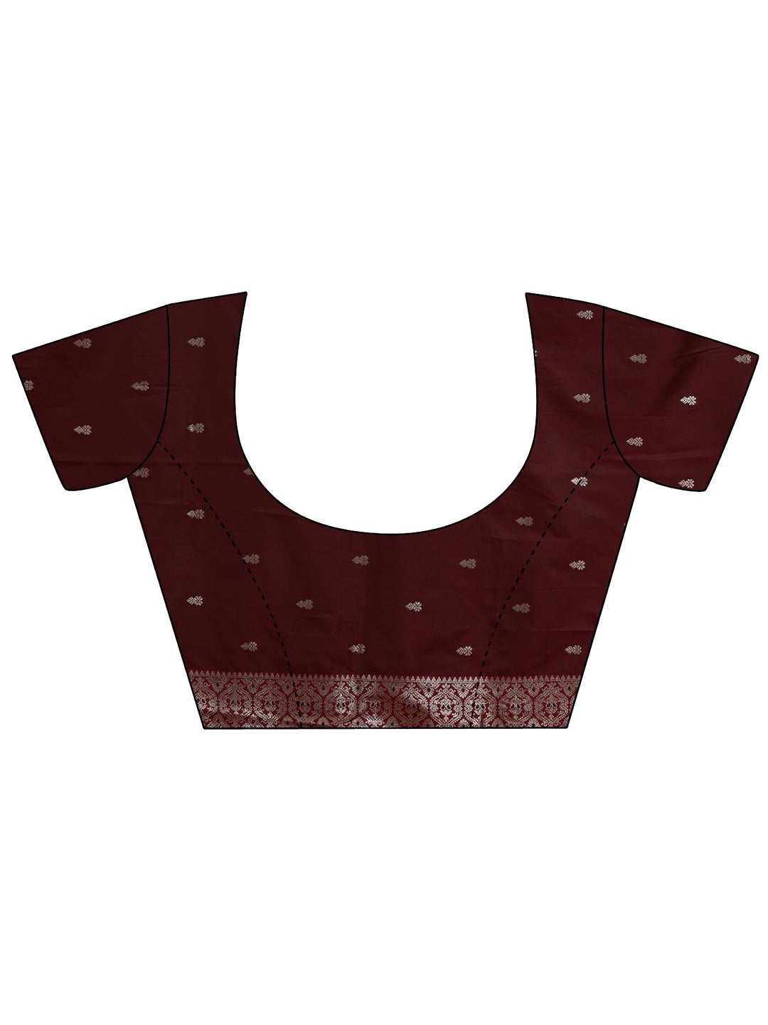 Libas Burgundy Kanjeevaram Silk Blend Saree