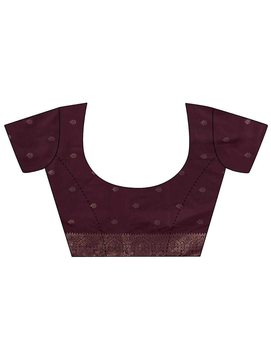 Libas Burgundy Banarasi Silk Blend Saree