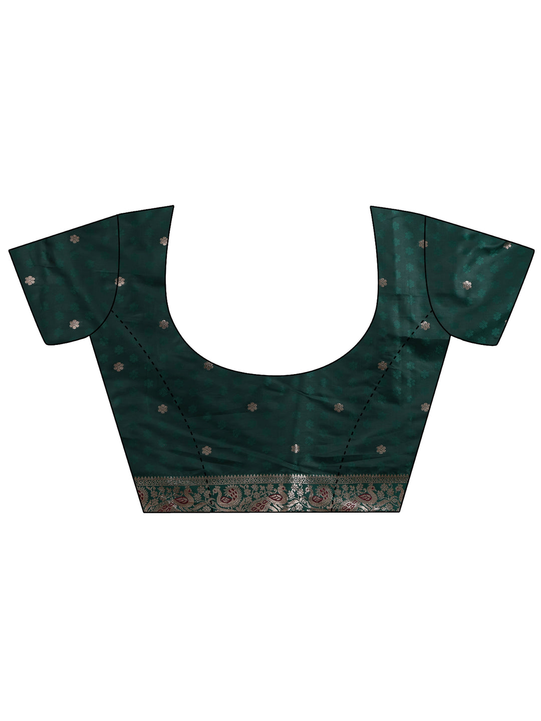 Libas Burgundy Banarasi Silk Blend Saree