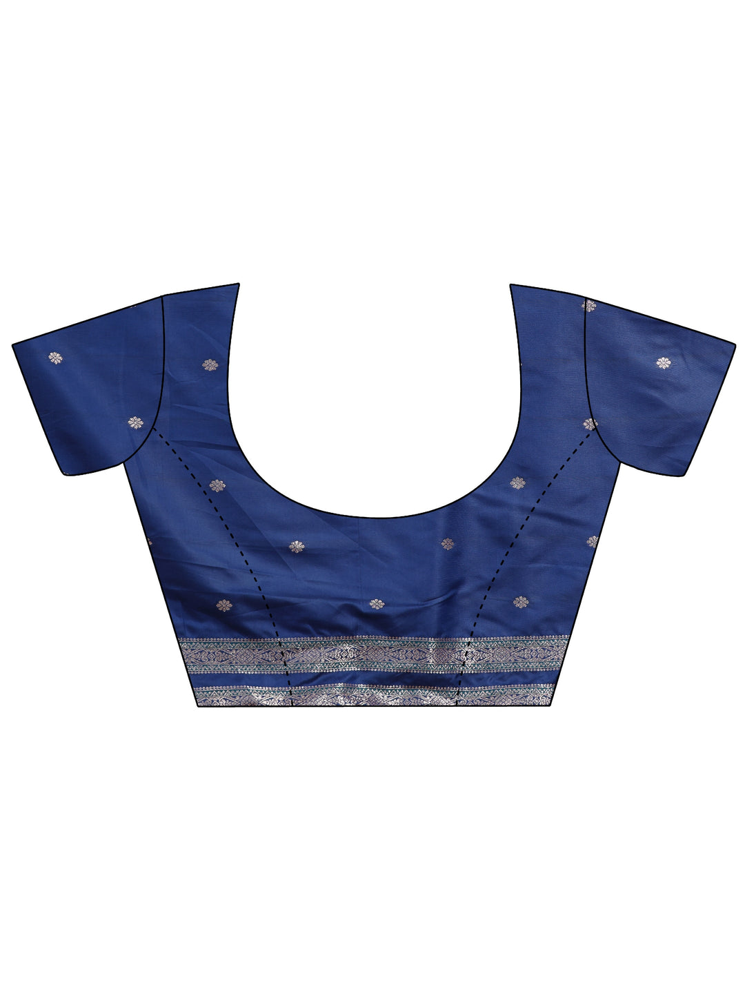 Libas Peacock Blue Ethnic Woven Design Silk Blend Saree