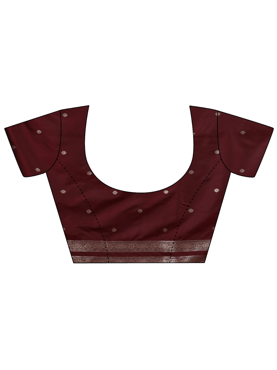Libas Burgundy Kanjeevaram Silk Blend Saree