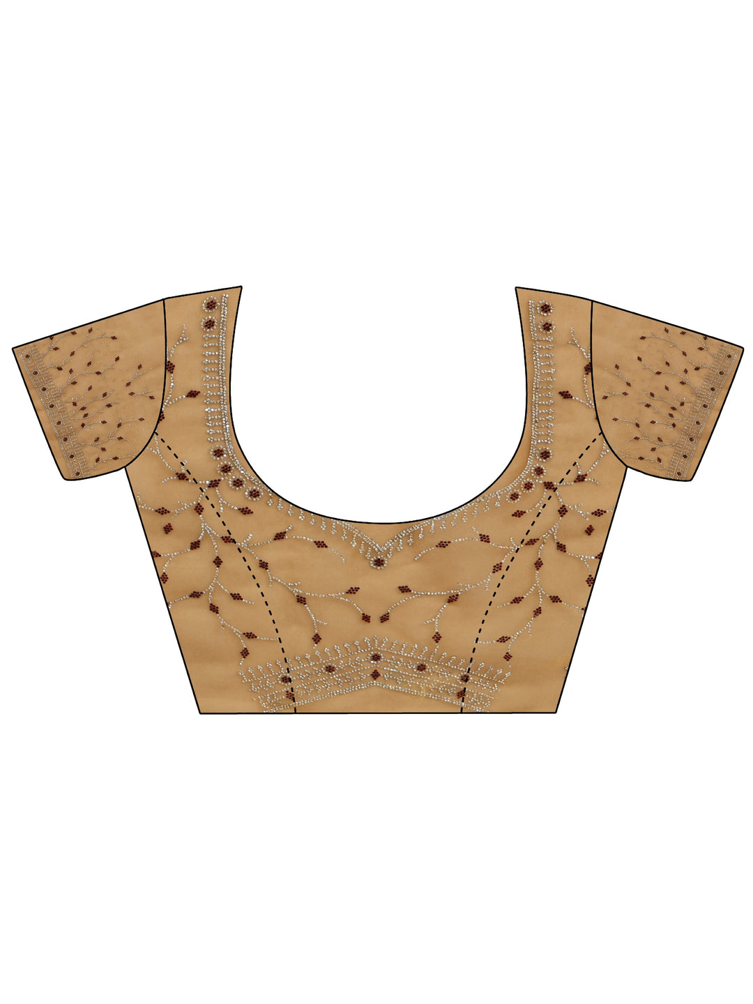 Libas Mustard Bead Work Tissue Saree