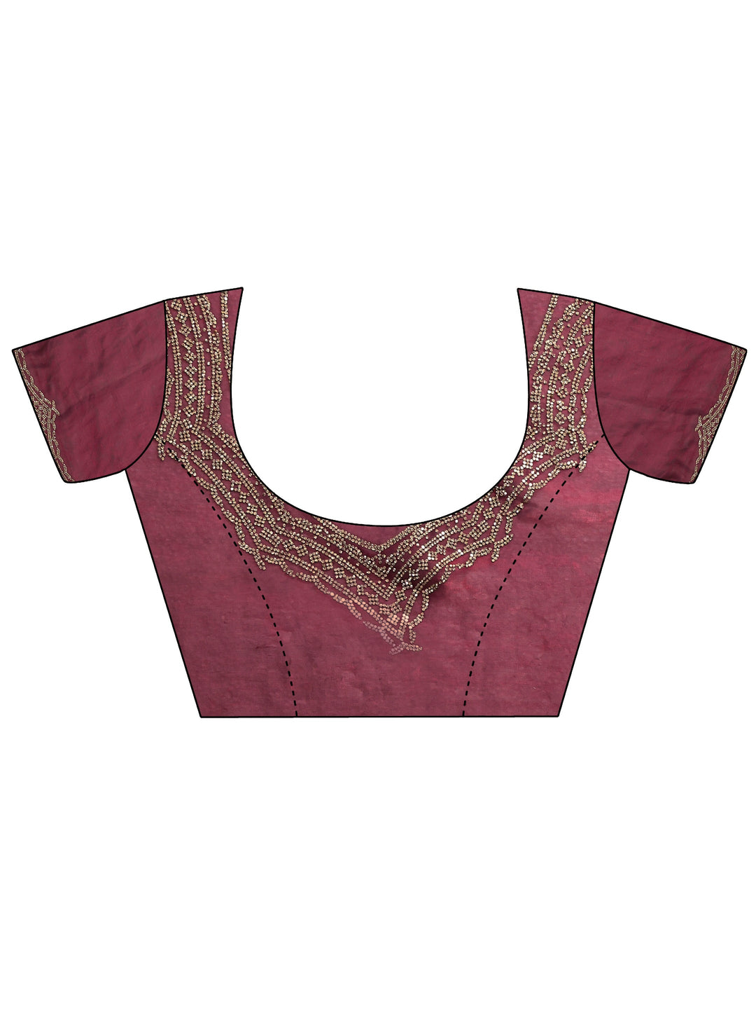 Libas Maroon Silk Blend Saree