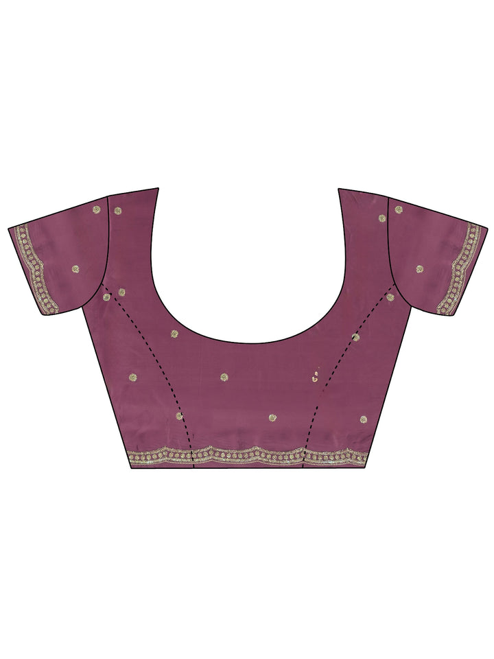 Libas Mauve Embellished Silk Blend Saree