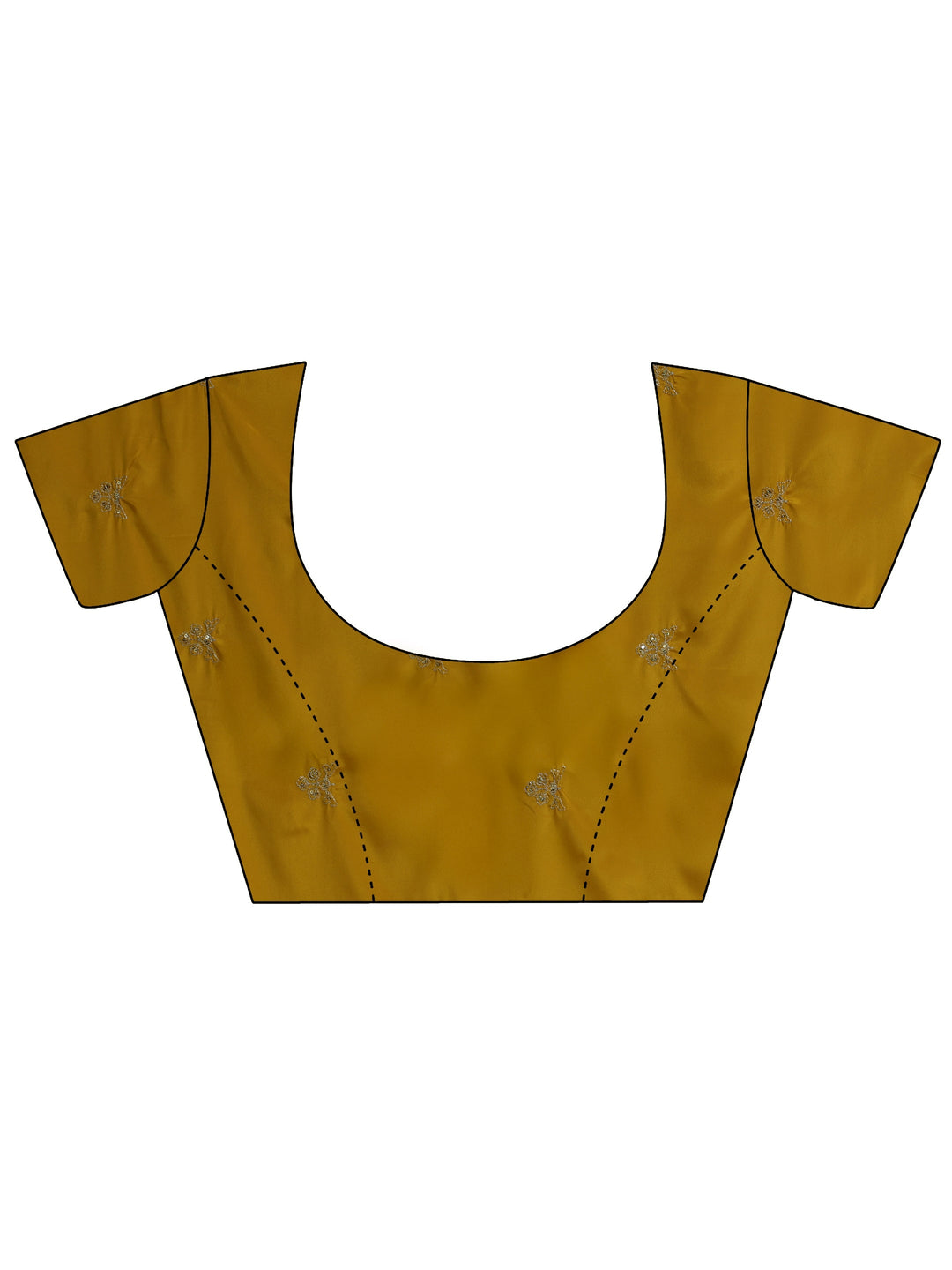 Libas Mustard Embroidered Silk Blend Saree
