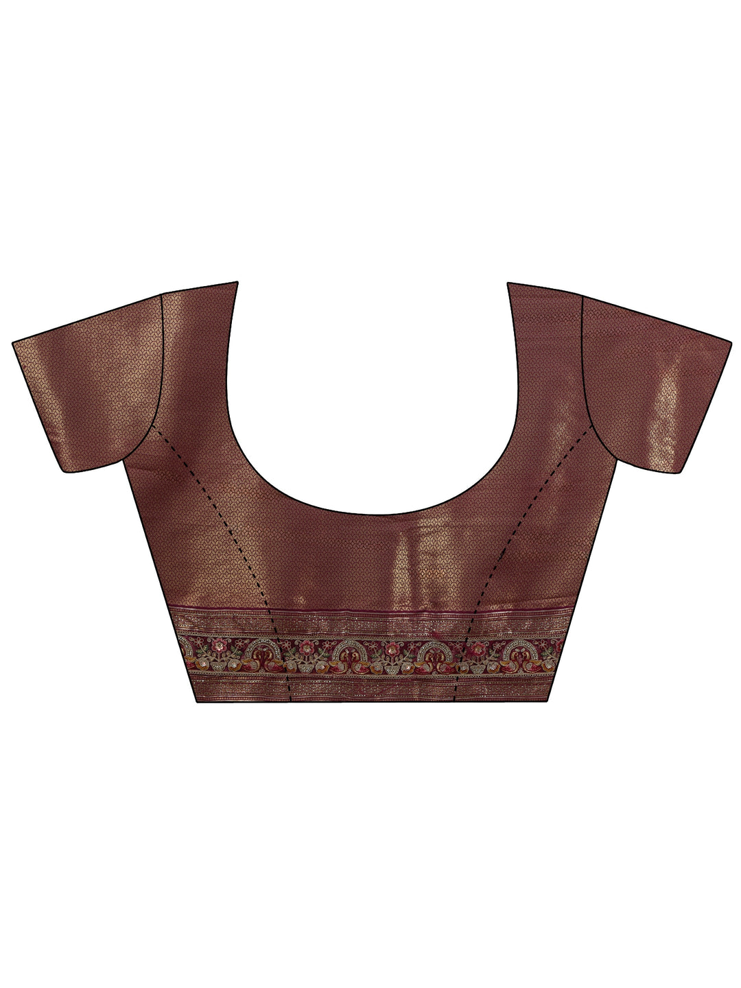 Libas Art Gold Silk Blend Saree with Embroidered Border