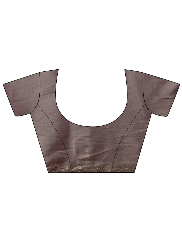 Libas Lavender Silk Blend Saree with Embellished Border