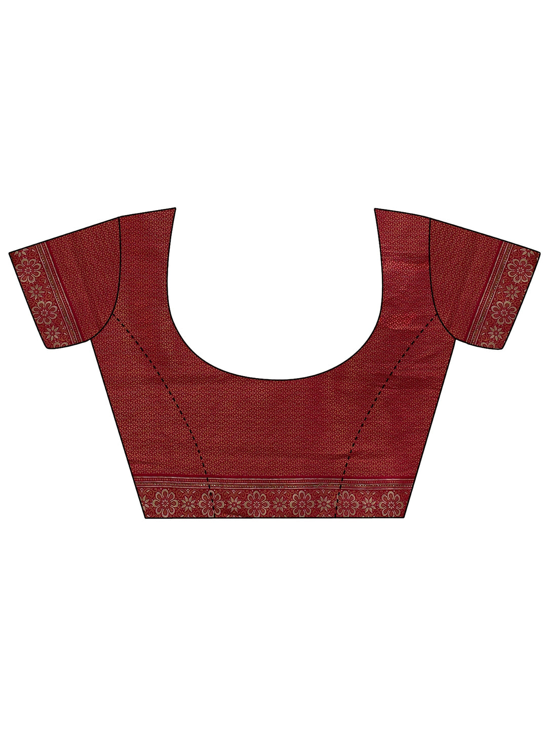 Libas Gold Silk Blend Saree with Woven Border