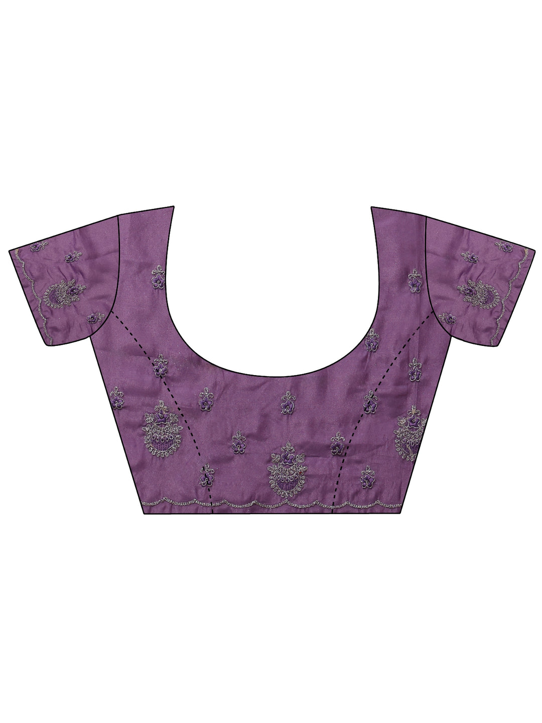 Libas Amethyst Purple Embellished Satin Saree