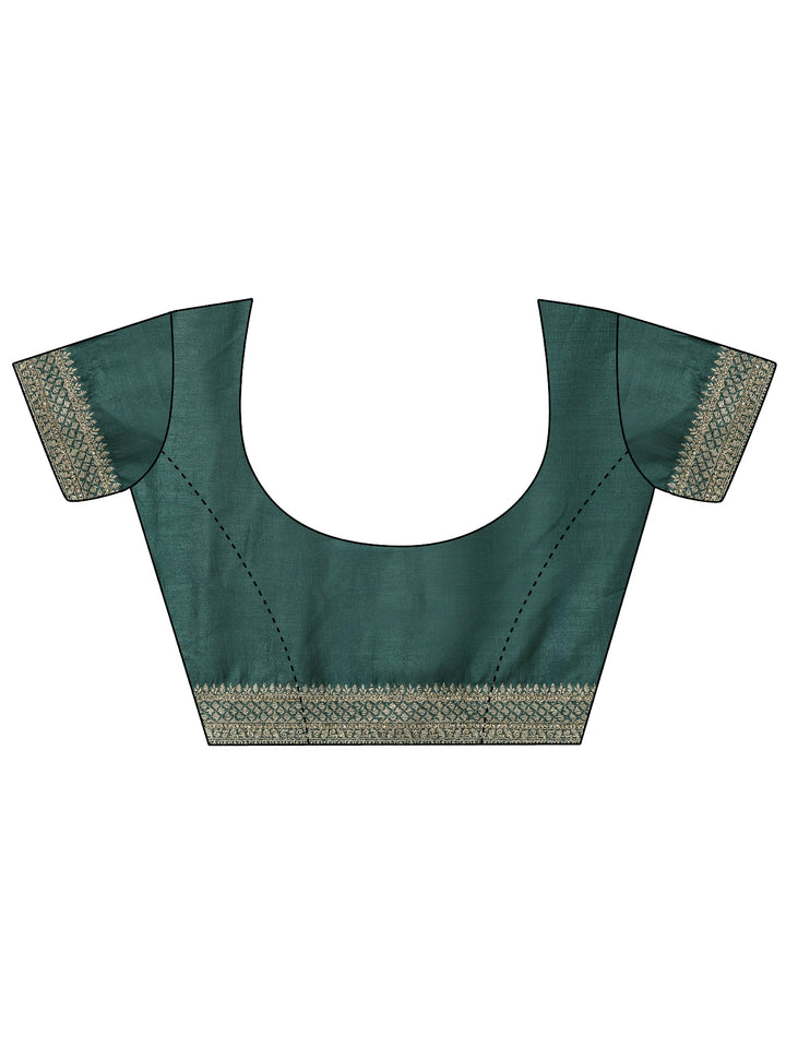 Libas Basil Green Embellished Silk Blend Saree