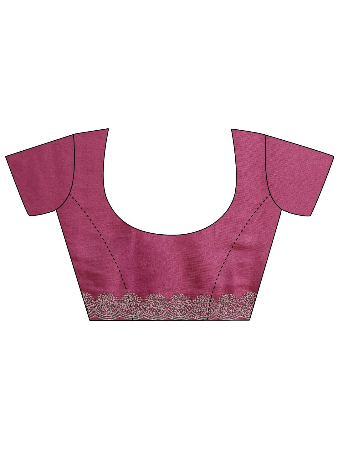 Libas Mauve Solid Net Saree