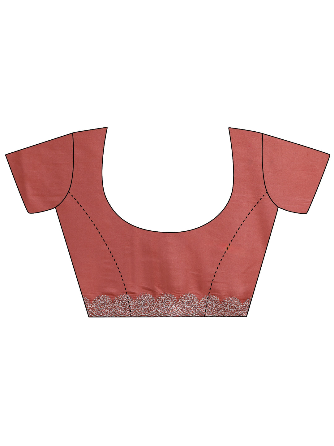 Libas Copper Solid Net Saree