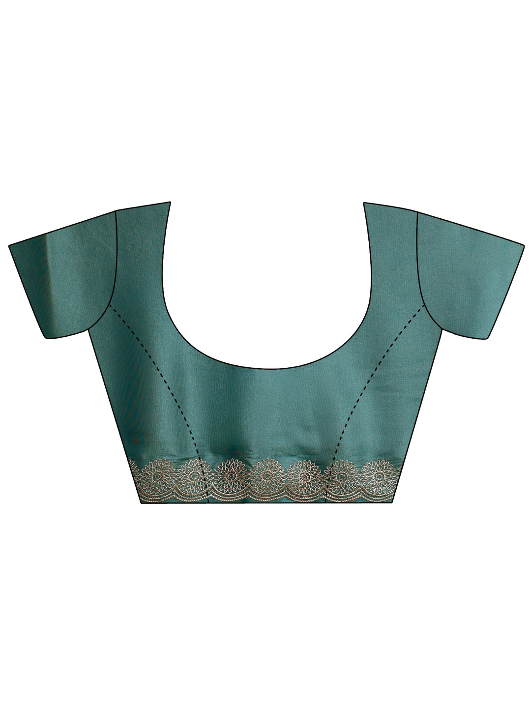 Libas Green Solid Net Saree