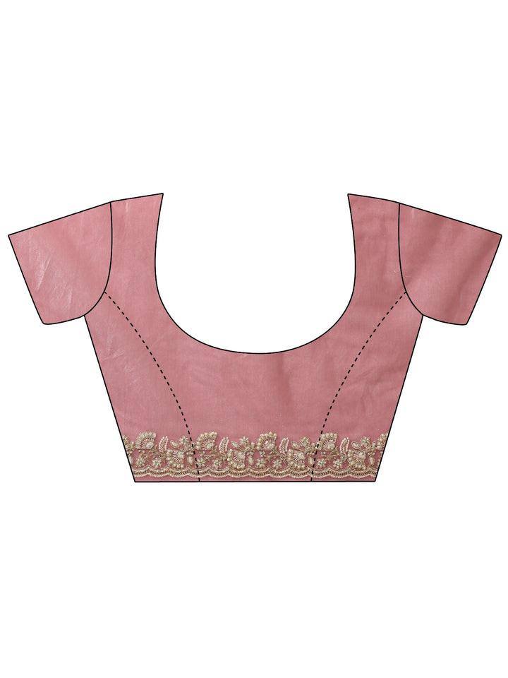Libas Mauve Floral Embroidered Net Saree