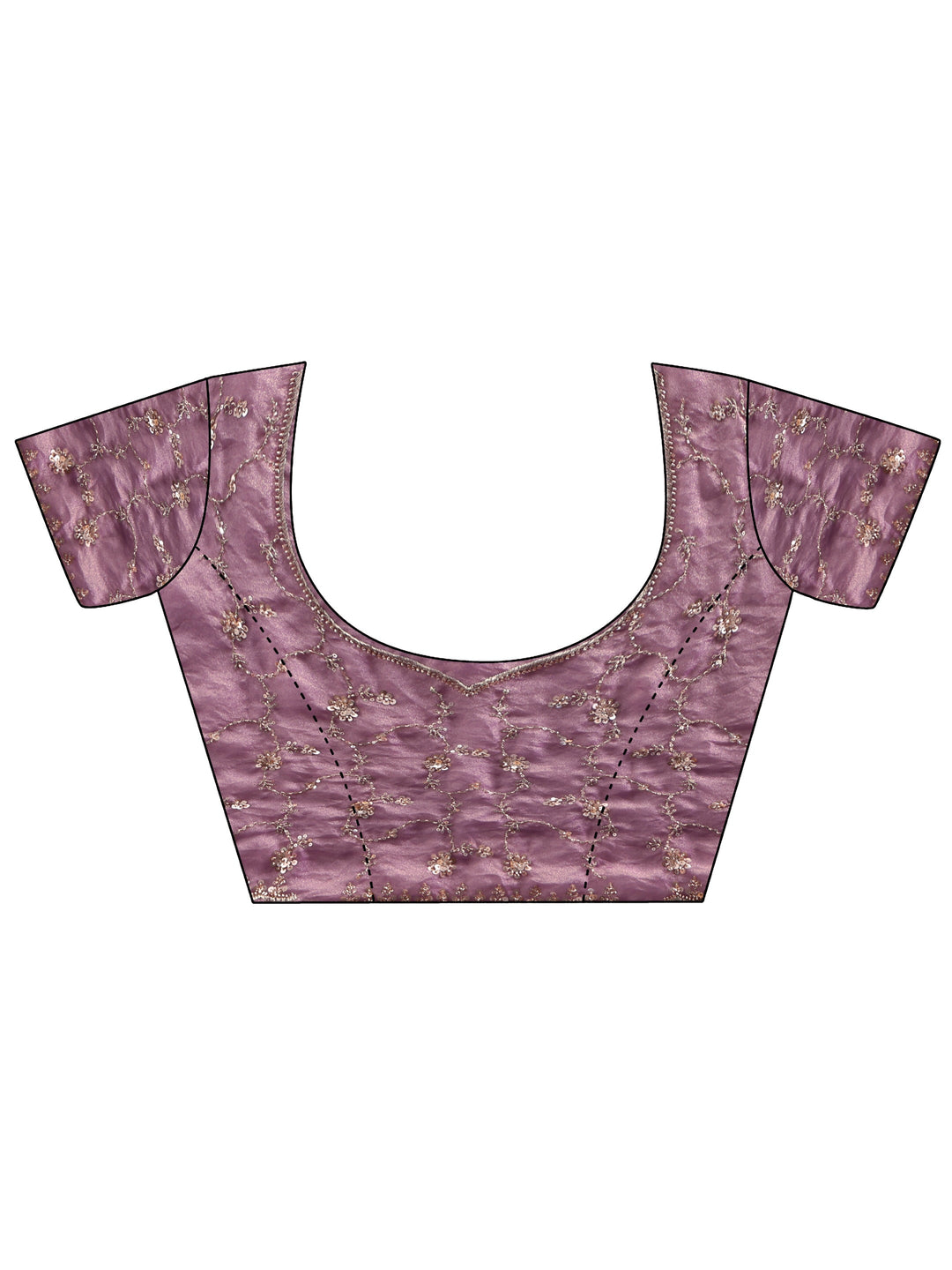 Libas Art Dusty Lavender Sequins Embellished Tissue Saree