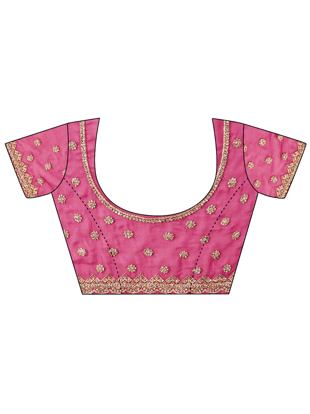 Libas Art Magenta Pink Embellished Georgette Saree
