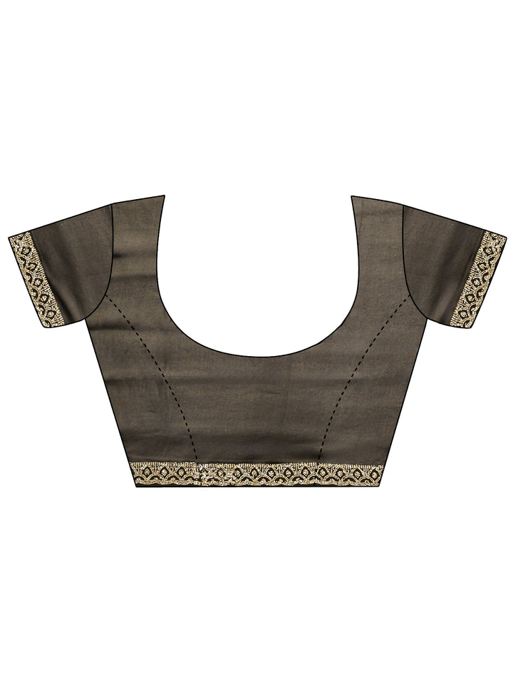 Libas Art Black Floral Embroidered Georgette Saree