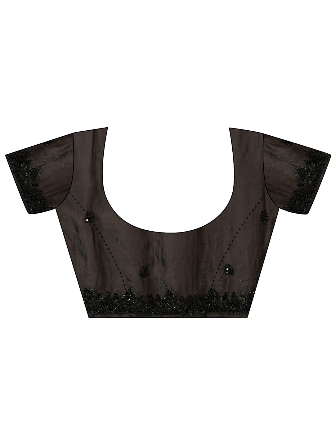 Libas Art Black Embellished Tissue Saree