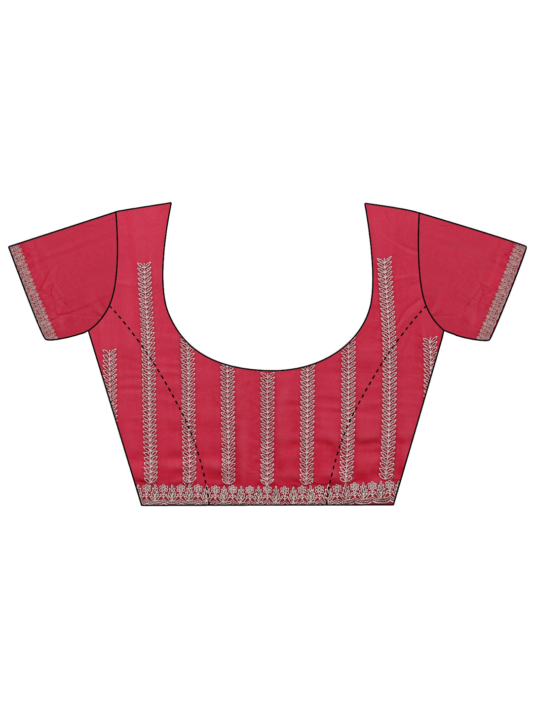 Libas Rani Pink Georgette Saree with Embroidered Border