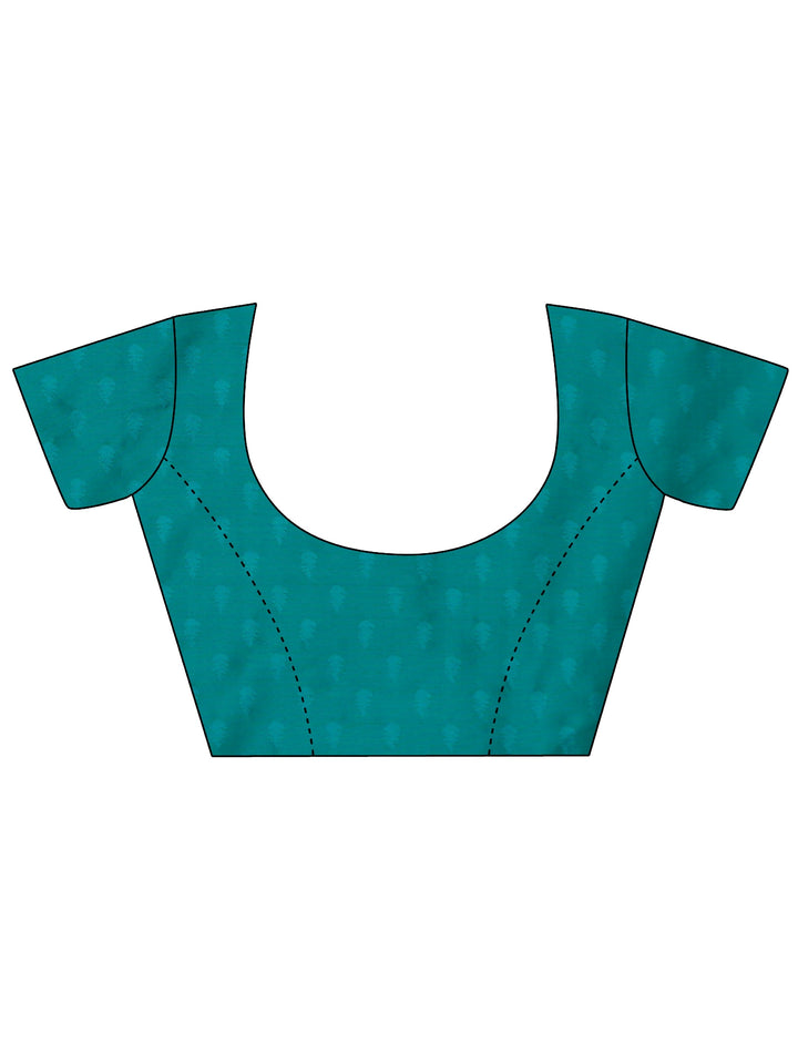 Libas Teal Green Banarasi Silk Blend Saree