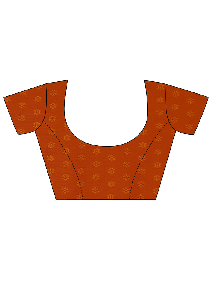 Libas Orange Meenakari Banarasi Silk Blend Saree