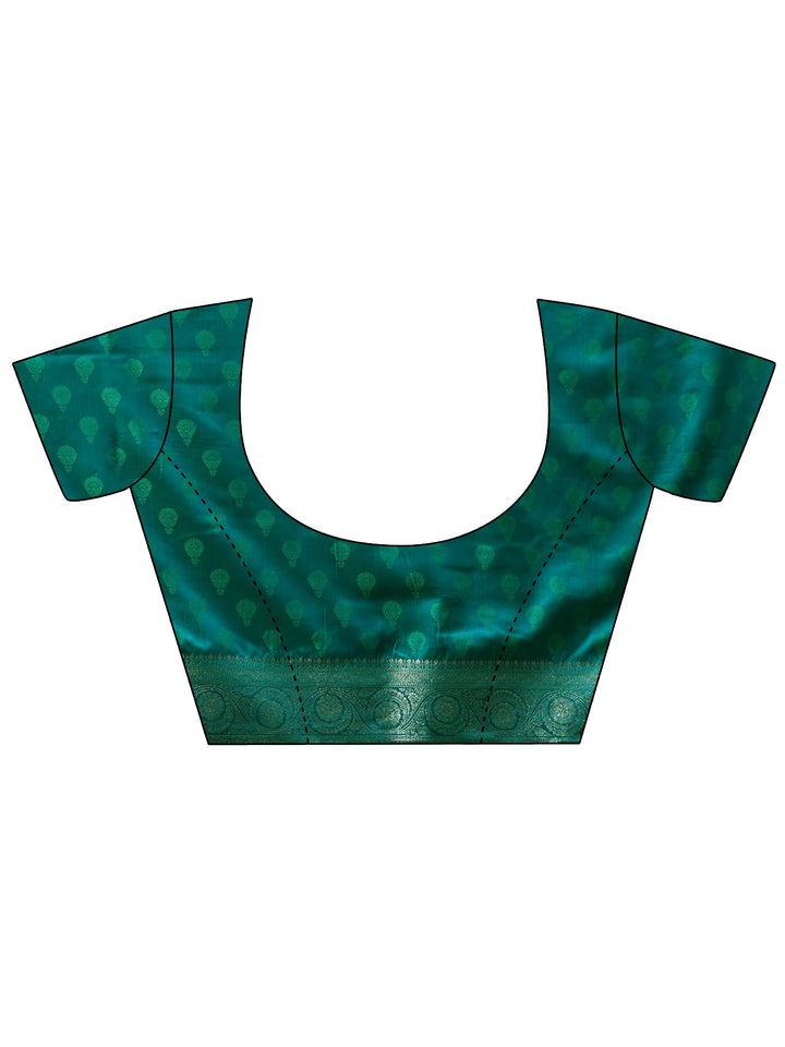 Libas Sea Green Banarasi Silk Blend Saree