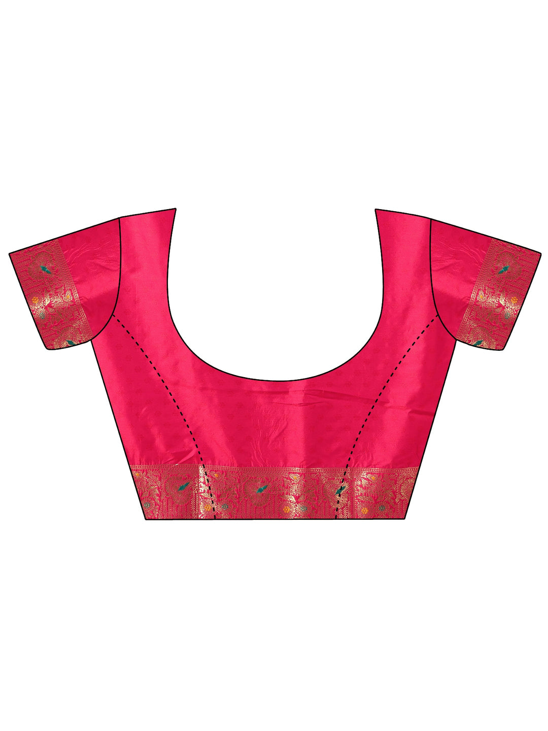 Libas Rani Pink Banarasi Silk Blend Saree
