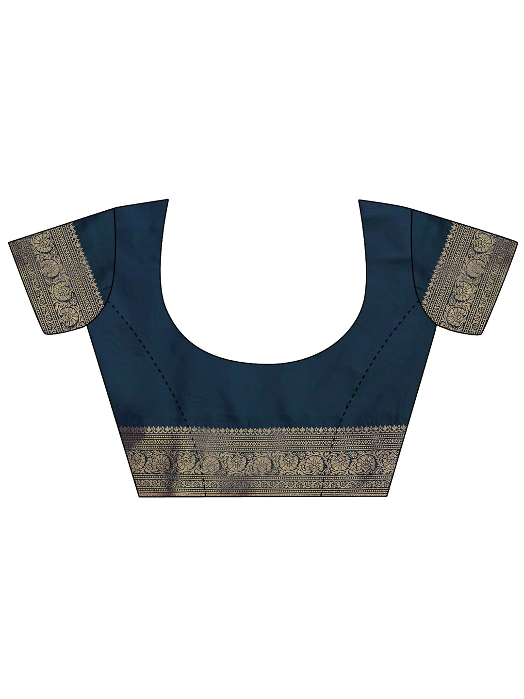 Libas Persian Blue Banarasi Silk Blend Saree