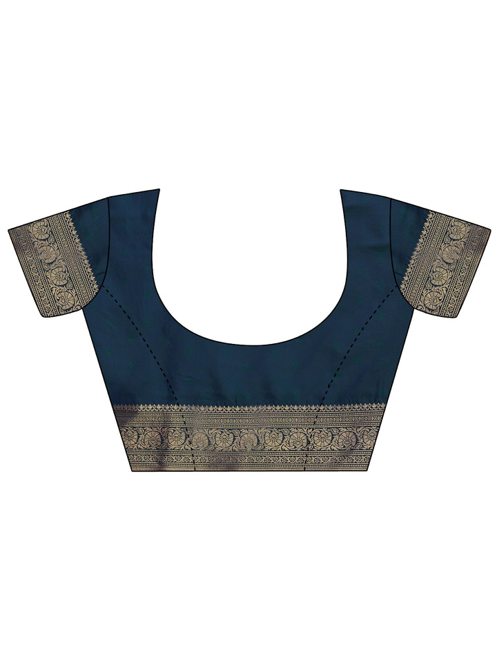 Libas Persian Blue Banarasi Silk Blend Saree