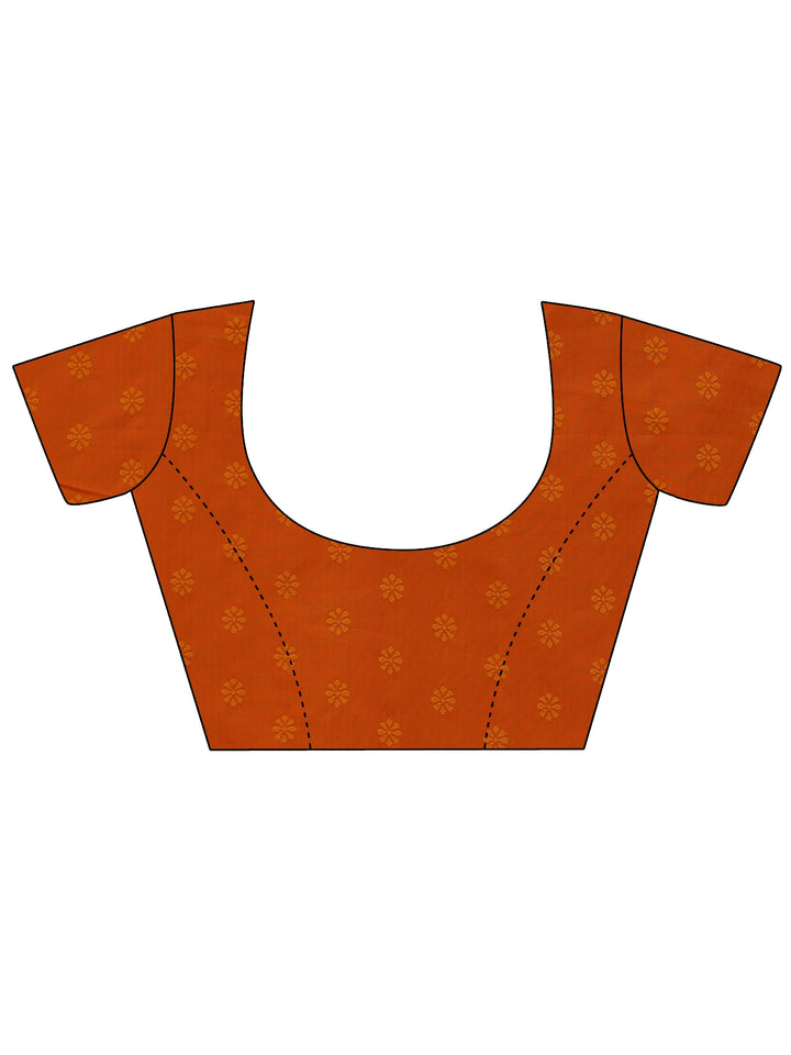 Libas Orange Banarasi Silk Blend Saree