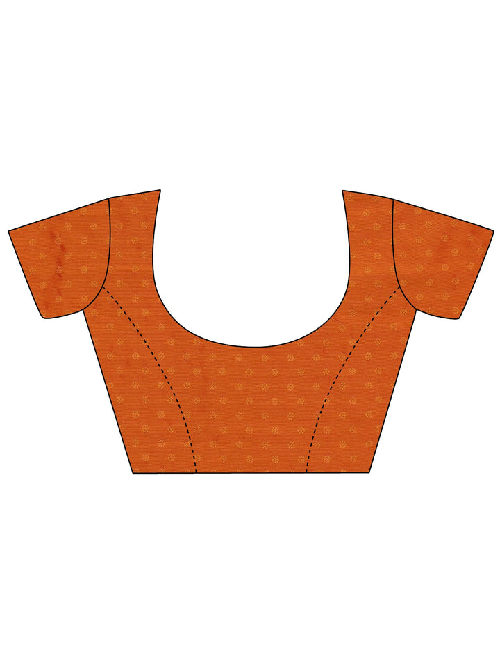 Libas Orange Banarasi Silk Blend Saree