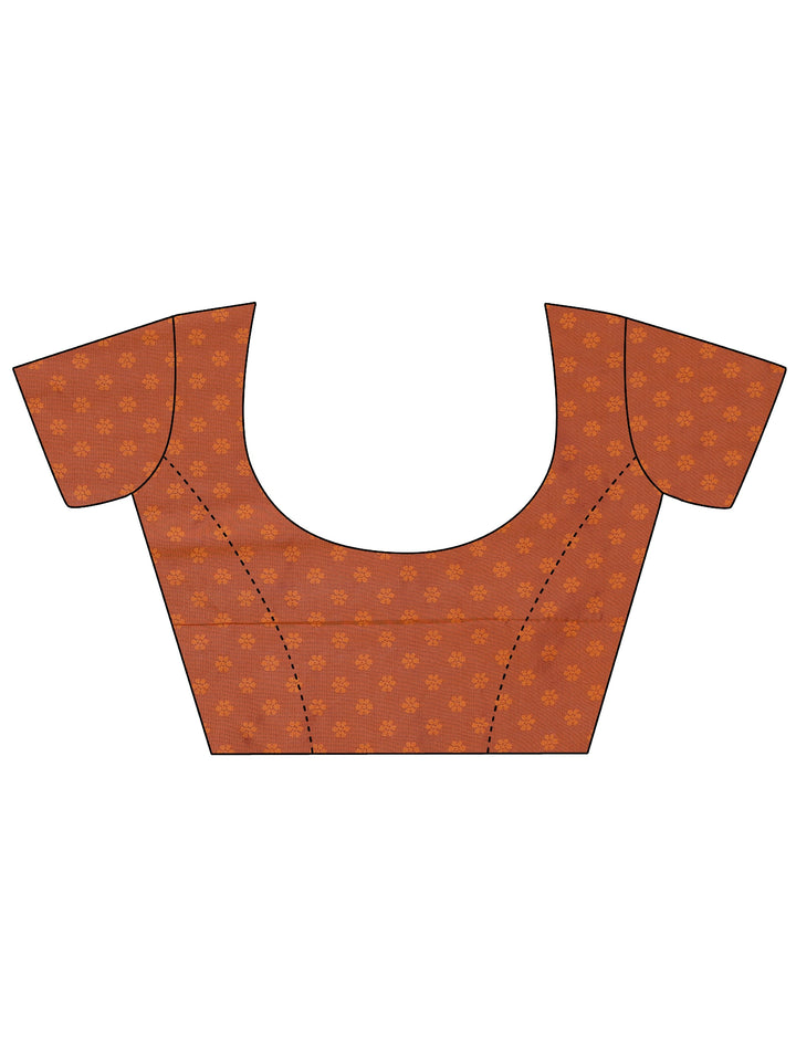 Libas Rust Brown Banarasi Silk Blend Saree