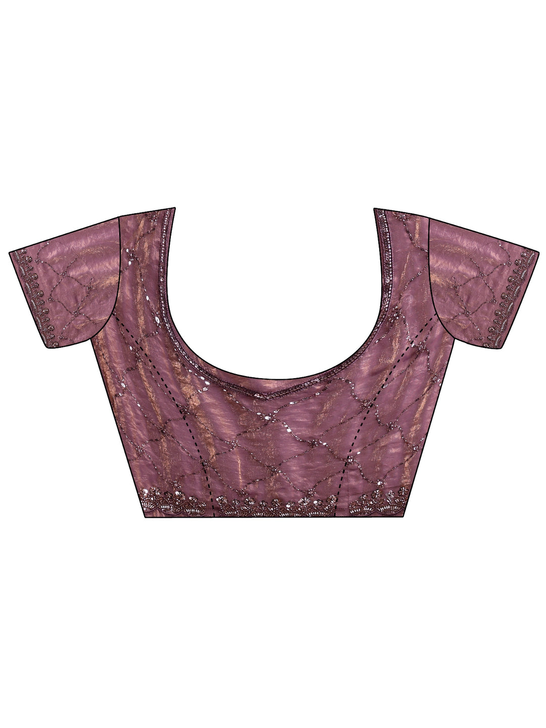 Libas Art Lavender Embellished Tissue Saree
