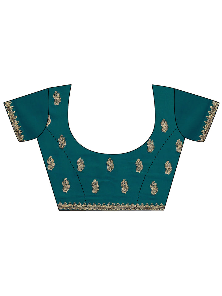 Libas Green Embroidered Georgette Saree