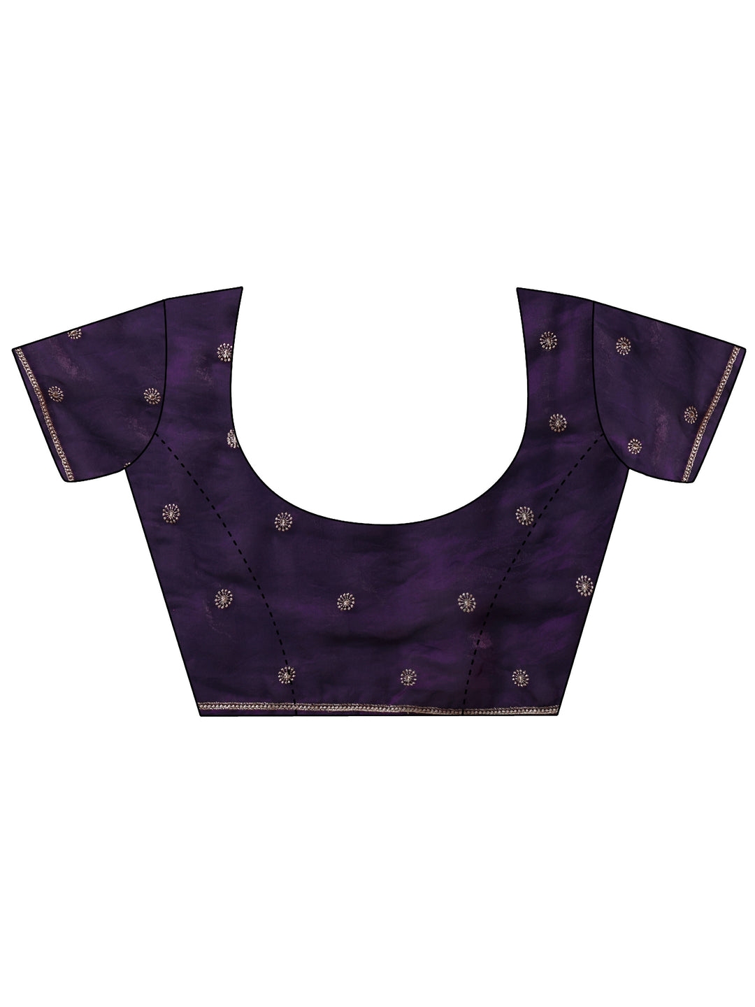 Libas Imperial Purple Embellished Tissue Saree