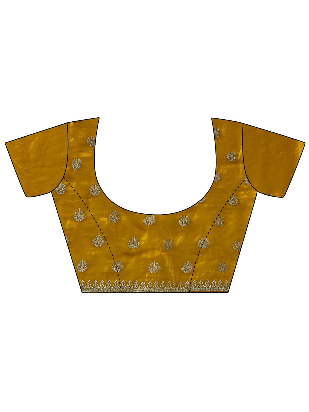Libas Mustard Embellished Tissue Saree
