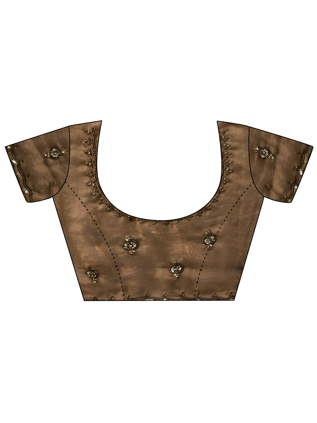 Libas Gold Embellished Tissue Saree