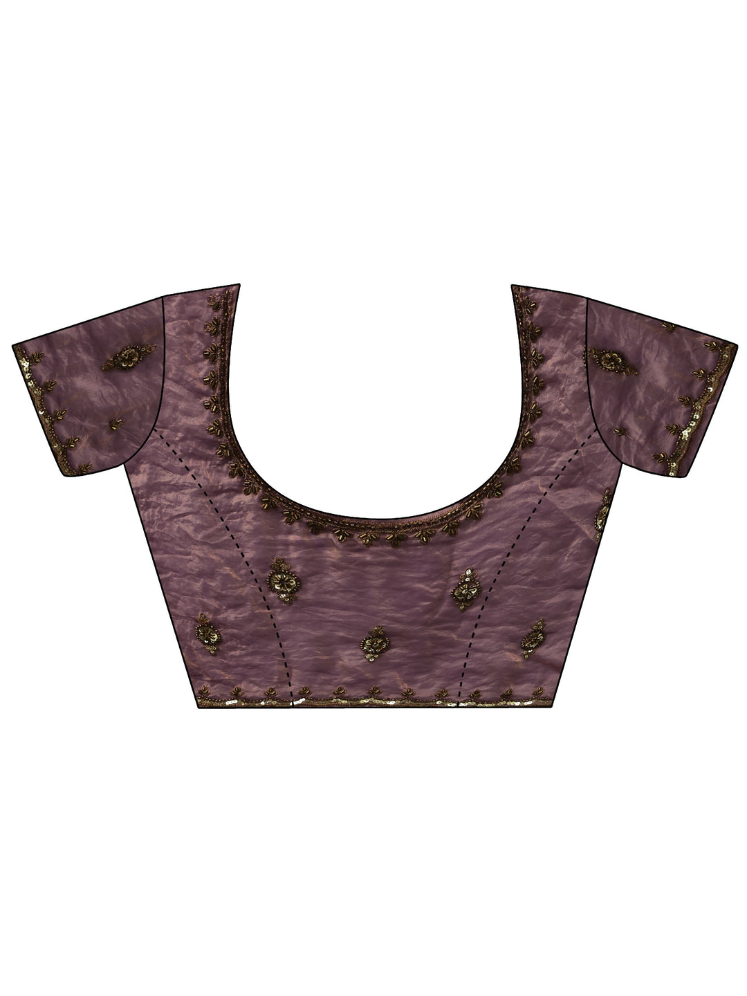 Libas Lavender Embellished Tissue Saree