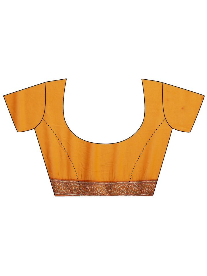 Libas Art Orange Embroidered Georgette Saree