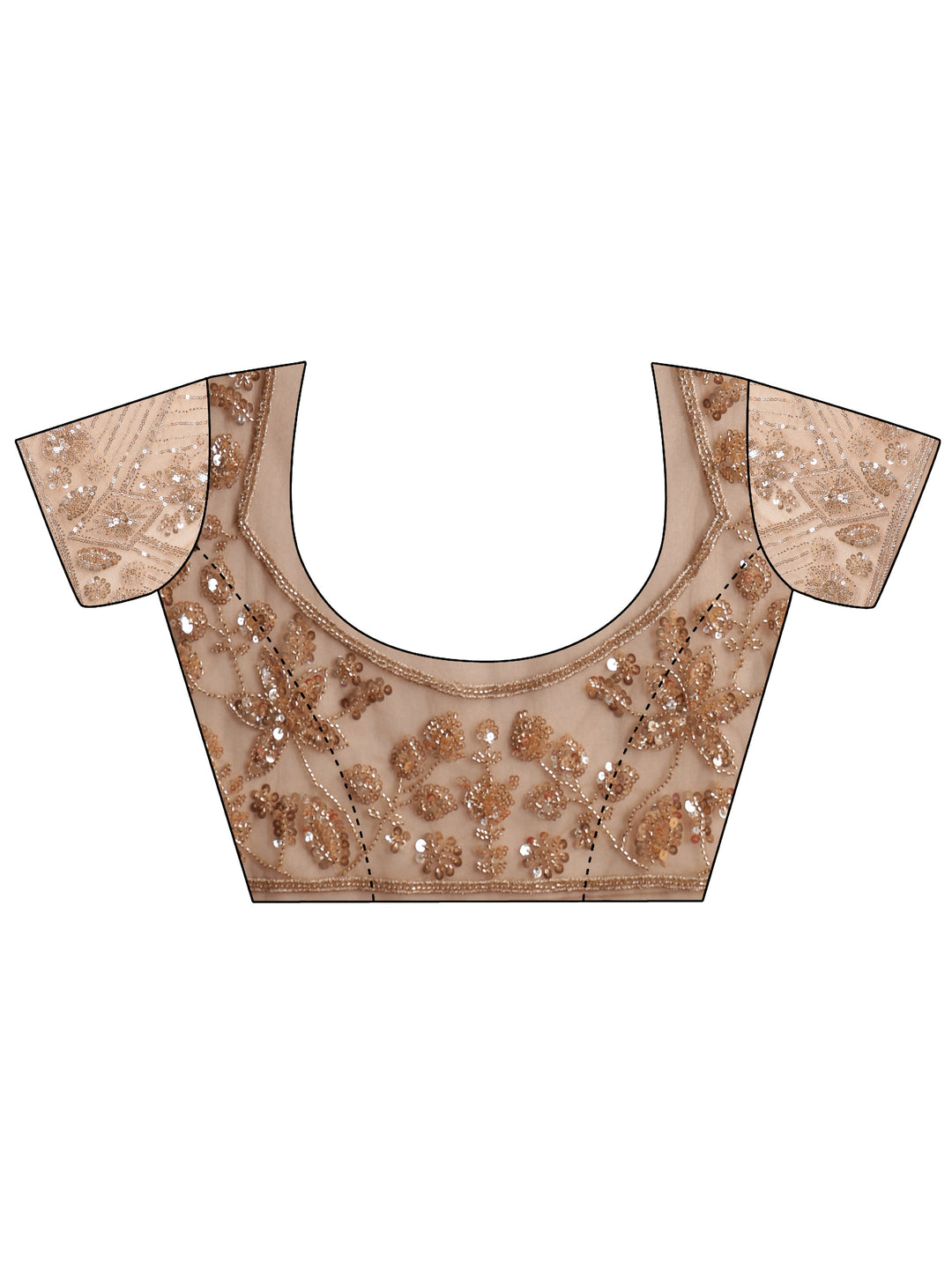 Libas Art Taupe Embellished Net Saree