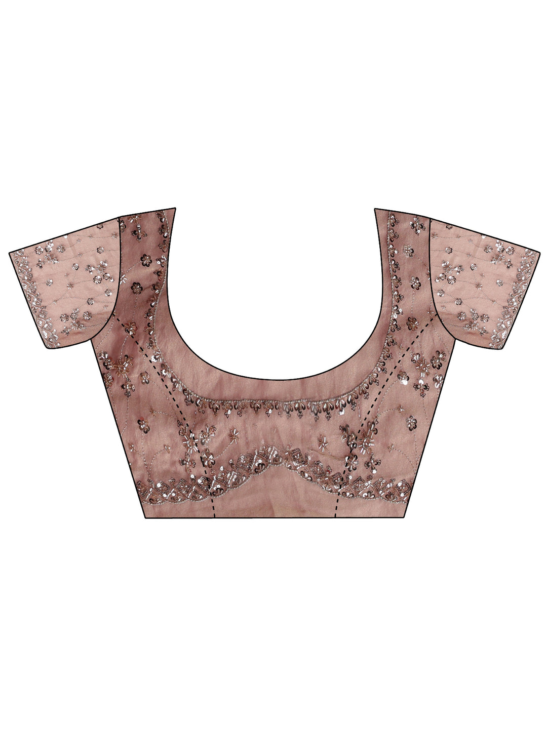 Libas Art Dusty Lavender Embellished Tissue Saree