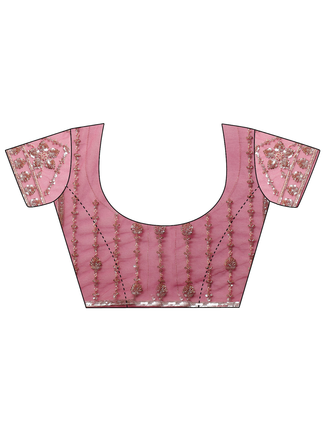 Libas Art Magenta Pink Embellished Net Saree