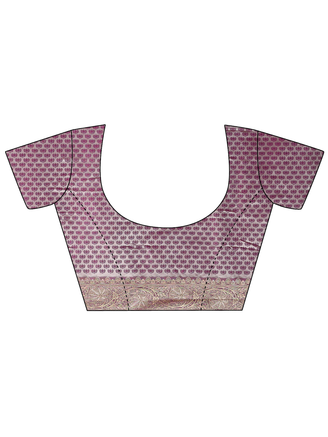 Libas Dusty Lilac Banarasi Satin Saree