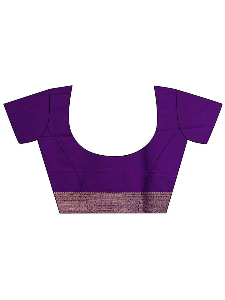 Libas Plum Purple Banarasi Silk Blend Saree