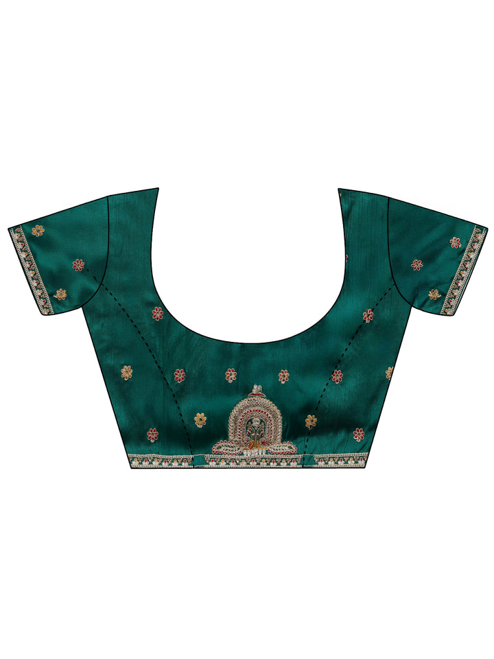 Libas Plum Purple Net Saree with Embellished Paisley Border