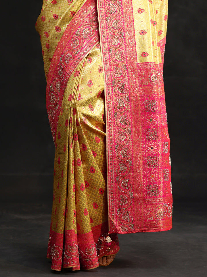 Libas Art Green Banarasi Silk Blend Saree
