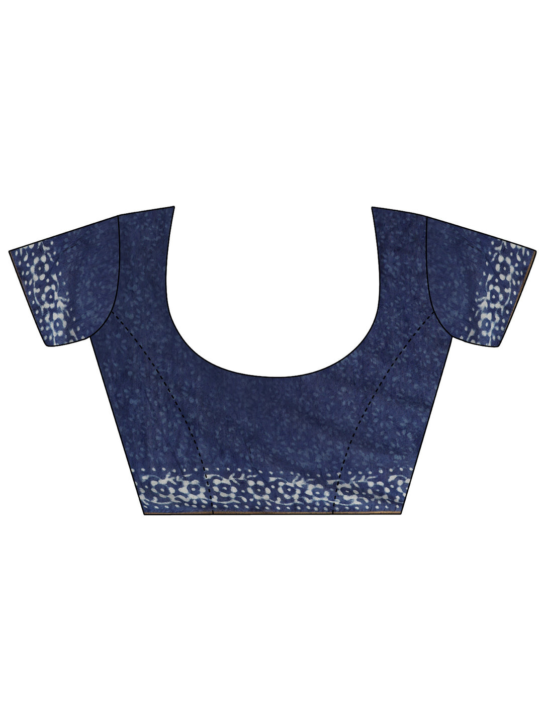 Libas Indigo Blue Dabu Print Cotton Saree