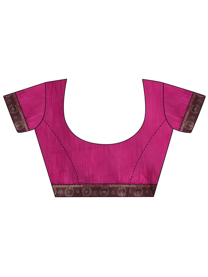 Libas Magenta Pink Floral Printed Georgette Saree